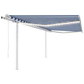 vidaXL Automatisk markis med vindsensor & LED 400x350 cm