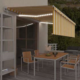 vidaXL Automatiserad markis med rullgardin vindsensor LED 5x3m 