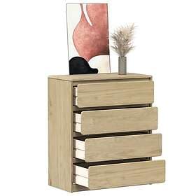 vidaXL Byrå SAUDA ek 76,5x39x91 cm massiv furu 377595