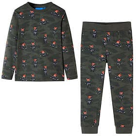 vidaXL Pyjamas med långa ärmar för barn khaki 116 12686
