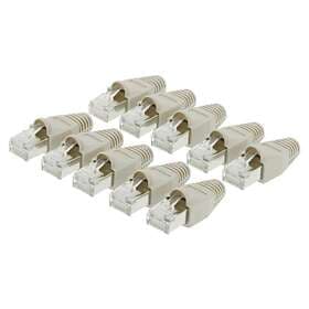 Luxorparts Modulkontakt RJ45 Cat.6 med böjskydd 10-pack