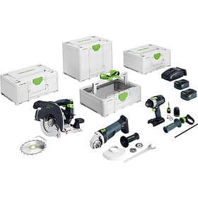 Festool 18V Combokit för träbygge HKC 55/TPC 18/AGC 18/TB M 137