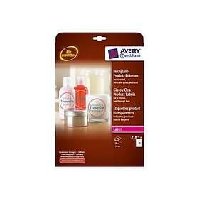 Avery Etiketter 60mm transparent |  L7127-10 120st