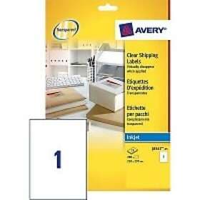 Avery Fraktetiketter 210 x 297mm transparent J8567-25 25st