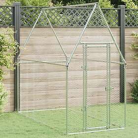 vidaXL Hönsbur silver 200x100x190 cm galvaniserat stål 172550