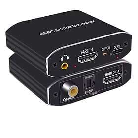 NÖRDIC SGM-236 8K HDMI 2.1 eARC/ARC Extraktor, HDMI eARC/ARC till HDMI 7.1CH Dolby Atmos, Coaxial, S/PDIF, AUX