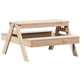 vidaXL Picknickbord för barn 88x97x52 cm massiv furu 832596