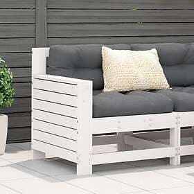vidaXL Trädgårdssoffa vit 69x62x70,5 cm massiv furu 844884