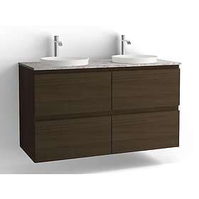 Vedum Tvättställsskåp Flow 1200 Dubbel med 4 Lådor FL KOM 1200D 4L BR EK 84921123