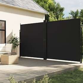 vidaXL Infällbar sidomarkis svart 200x1000 cm 4004759