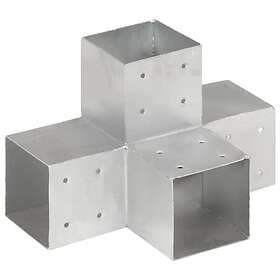 vidaXL Stolpbeslag X-form galvaniserad metall 101x101 mm 145483