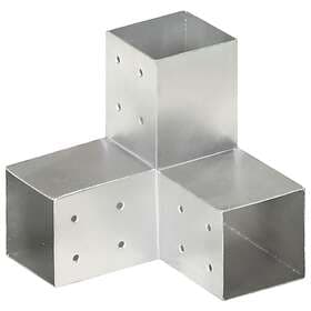 vidaXL Stolpbeslag Y-form galvaniserad metall 81x81 mm 145465