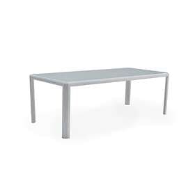 Selected Exclusive Sun matbord Vit med glasskiva 100 x 220 x 75 cm