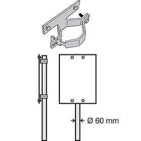 STOLPFÄSTE FÖR PLANA SKYLTAR AL 979202