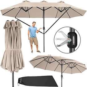 TecTake Parasoll Silia 460x270cm Med 3 Vindskydd  