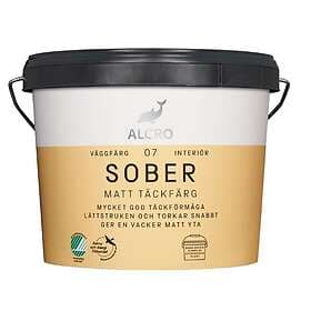 Alcro Sober Matt Täckfärg 3l Vit nr 21