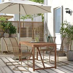 IKEA NÄMMARÖ VÄSMAN bord+4 karmstolar, utomhus 140 cm