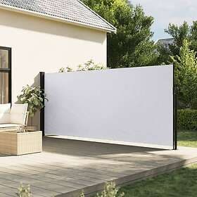 vidaXL Infällbar sidomarkis vit 180x600 cm 4004541