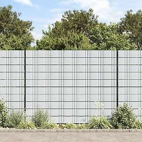 vidaXL Insynsskydd för trädgården 10 st ljusgrå 252,5x19 cm PVC 4005544