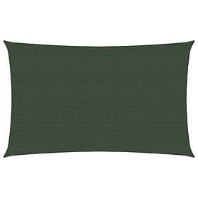 vidaXL Solsegel 160g/m² mörkgrön 5x7 m HDPE 311467