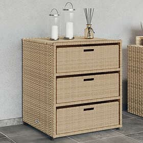 vidaXL Trädgårdsskåp beige 55x59x69 cm konstrotting 365558