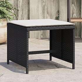 vidaXL Trädgårdspallar med dynor 4 st svart 41x41x36 cm konstrotting 365041