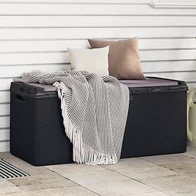 vidaXL Dynbox med sittdyna antracit 350l PP 364213