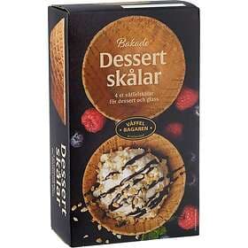Våffelbagaren Bakade Dessertskålar 4-pack