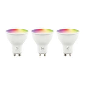 Deltaco Smart Home RGB LED Lampa GU10 WiFi 4,7W 3-pack