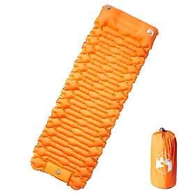 vidaXL Självuppblåsande campingmadrass med kudde 1 person orange 4007104