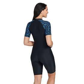 Zoggs Kneesuit Sleeve Print Swimsuit 