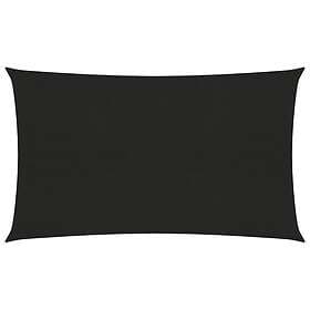 vidaXL Solsegel 160g/m² svart 4x7 m HDPE 311740