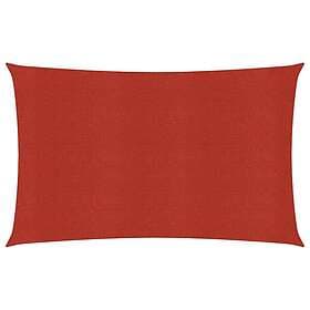 vidaXL Solsegel 160g/m² röd 3x5 m HDPE 311624