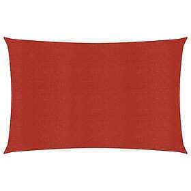 vidaXL Solsegel 160g/m² röd 2,5x5 m HDPE 311621