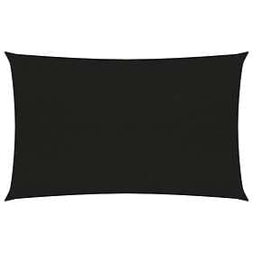 vidaXL Solsegel 160g/m² svart 5x7 m HDPE 311742
