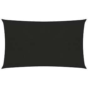 vidaXL Solsegel 160g/m² svart 5x8 m HDPE 311743