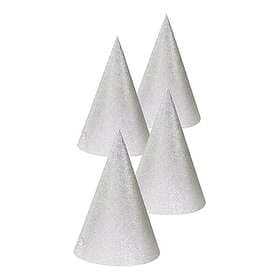 Partyhattar Silver Glitter 4-pack