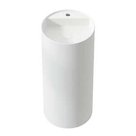 Lavabo Golvstående Tvättställ Como med Blandarhål Ø390 mm Solid Surface Ø39 søjlehåndvask hanehul,hvid 23014
