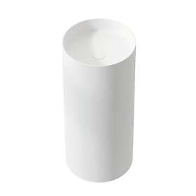 Lavabo Golvstående Tvättställ Como Ø390 mm Solid Surface Ø39 søjlehåndvask, hvid 23015