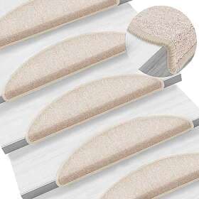 vidaXL Trappstegsmattor 10 st 56x17x3 cm taupe 149747