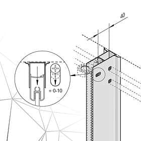 Bathlife Rördragningsprofil Silver Aluminium påbyggnad MÅNGSIDIG 40728460