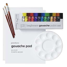 Panduro Hobby Beginners Gouache Kit, allt för nybörjaren som vill börja måla med gouachefärg