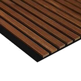 Lundbergs Akustikpanel Harmoni Svart Filt 2590x615x20 mm VALNÖT svart filt 10123