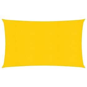 vidaXL Solsegel 160g/m² rektangulär gul 4x7 m HDPE