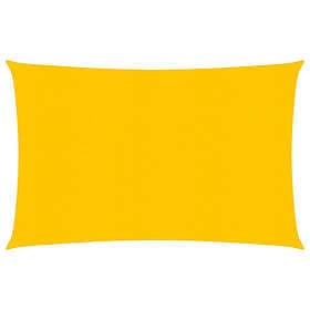 vidaXL Solsegel 160g/m² rektangulär gul 5x6 m HDPE