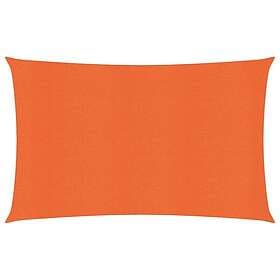 vidaXL Solsegel 160g/m² rektangulär orange 3x5 m HDPE
