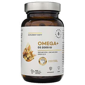 Aura Herbals Omega+ Vitamin D3, 2000 Iu 60 Sgel caps