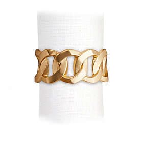 L'Objet Cuban Link Napkin Rings Set of 4