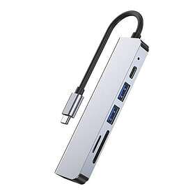 Tech-Protect V4-Hub Adapter 6in1 Grå