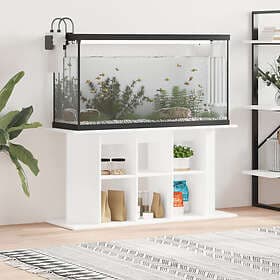 vidaXL Akvariebänk vit 120x40x60 cm konstruerat trä